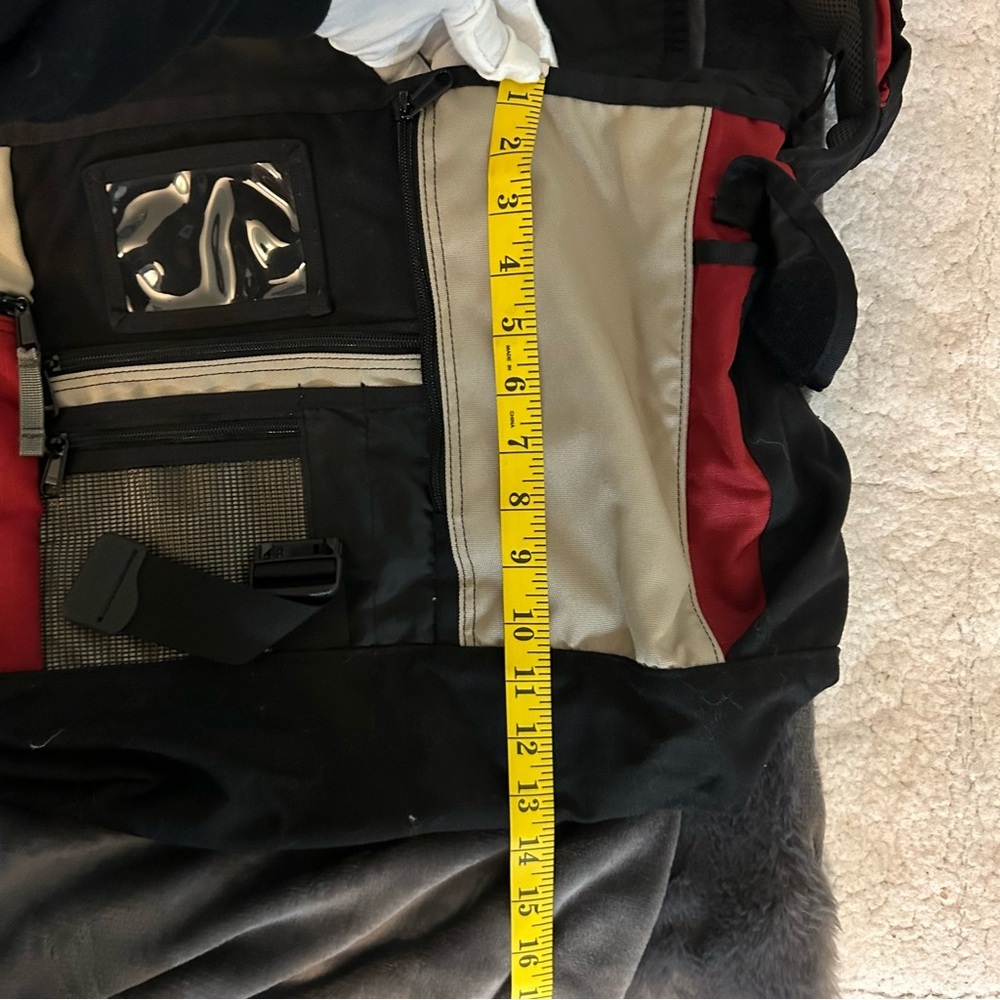 LL BEAN Messenger & Computer Bag Gently Used Black and Red Vintage - Picture 10 of 13